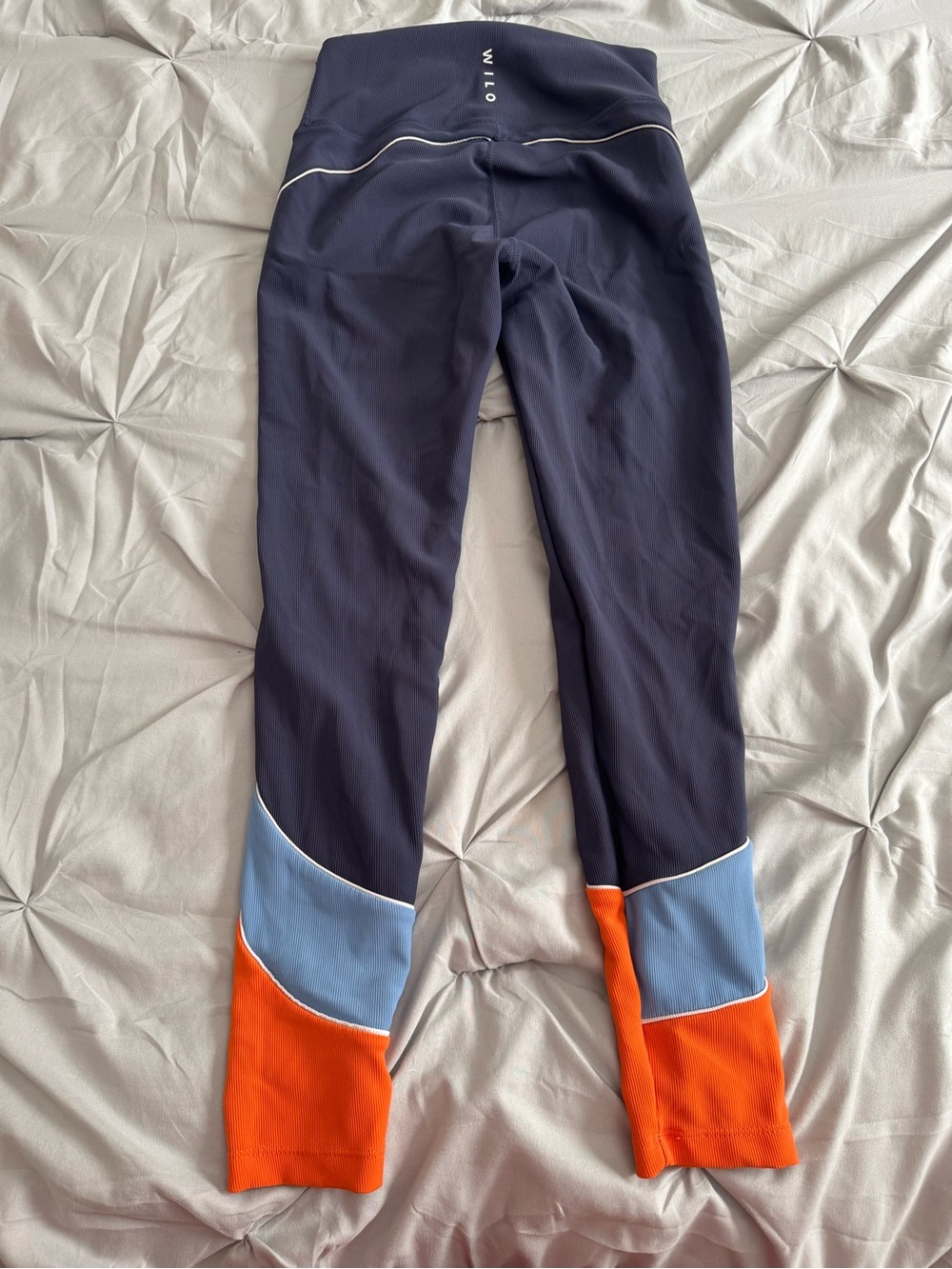 Willow Navy Leggings with Blue and Orange Accents